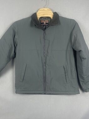 Duluth Trading Co Jacket Full Zip Fleece Lined Windproof Insulated Grey Men Med